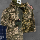 Демисезонная мужская форма Горка Rip-Stop на флисе / Комплект Куртка + Брюки с подтяжками пиксель размер XL - изображение 6