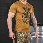 Потоотводящая мужская футболка Odin Coolmax с принтом ДШВ койот размер 3XL - изображение 4