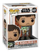 Фігурка Funko Pop! Star Wars Mandalorian Holding Child 12 см (8896985452590) - зображення 1