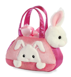 Pluszowa zabawka Aurora Fancy Pals królik w torbie 20 cm (5034566610156) - obraz 1