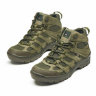 Берці літні тактичні черевики PAV 507 олива хакі шкіряні сітка Fee Air 42 - зображення 4