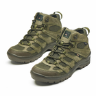 Берці літні тактичні черевики PAV 507 олива хакі шкіряні сітка Fee Air 41 - зображення 4
