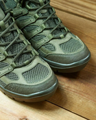 Берці літні тактичні черевики PAV 507 олива хакі шкіряні сітка Fee Air 43 - зображення 10
