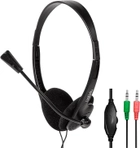 Słuchawki Logilink HS0052 Headset Stereo with microphone 2 x 3.5 mm Black - obraz 1