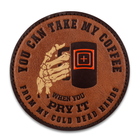 Нашивка 5.11 Tactical Cold Dead Hands Coffee Leather Patch - зображення 1