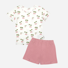 Підлітковий літній комплект (футболка + шорти) для дівчинки Nicol 204037 146 см Білий/Рожевий (5905601020486) - зображення 1