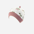 Дитяча демісезонна шапка-біні для дівчинки Nicol 204054 32 см Білий/Рожевий (5905601020530) - зображення 2