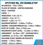 Klocki konstrukcyjne Cobi Historical Collection WWII Spitfire Samolot myśliwski 152 elementy (5902251058654) - obraz 3