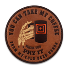 Нашивка 5.11 Tactical Cold Dead Hands Coffee Leather Patch Brown