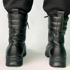 Высокие Демисезонные Ботинки Ястреб черные / Кожаные Берцы размер 43 - изображение 3