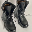 Ботинки Ястреб с мембраной AirTex до -15°C / Водоотталкивающие кожаные Берцы черные размер 40 - изображение 5