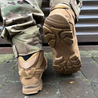 Мужские демисезонные Ботинки Alpin-Pro с ортопедической стелькой / Кожаные Берцы койот размер 40 - изображение 5