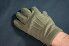 Перчатки мужские из турецкого флиса 320 грм.м.кв. цвет хаки 9 (L) размер 420 - изображение 3