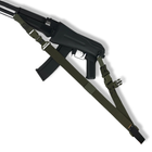 Ремінь збройовий одно/двохточковий з карабінами олива - изображение 1