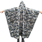 Дождевик пончо тактический, тент-палатка-дождевик 3в1, сверхпрочная водонепроницаемая ткань, Камуфляж - изображение 5