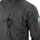 Кофта флісова Helikon-Tex Alpha Hoodie Jacket Grid Fleece Black L - зображення 8