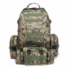 Рюкзак тактичний Tactical Backpack B08 Штурмовий похідний військовий з підсумками 55 л Піксель - зображення 1