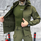 Мужской костюм куртка + брюки с усиленными коленями softshell олива размер L - изображение 2