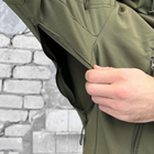 Чоловічий костюм куртка + штани з посиленими колінами softshell олива розмір S - зображення 6