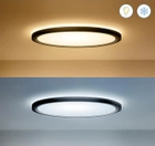 Lampa sufitowa LED WIZ SuperSlim smart ceiling lamp RGB 22 W 42.3 cm czarna (8720169072633) - obraz 4