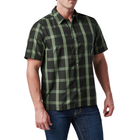 Рубашка тактическая 5.11 Tactical Nate Short Sleeve Shirt XL Black Plaid - изображение 4