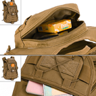 Рюкзак тактичний AOKALI Outdoor A18 36-55L Sand - зображення 6