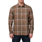 Сорочка тактична 5.11 Tactical Igor Plaid Long Sleeve Shirt S Umber Brown Plaid - зображення 1