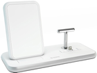 Бездротовий зарядний пристрій Zens Stand + Dock Aluminium Wireless Charger 10W White (ZEDC06W/00) - зображення 1
