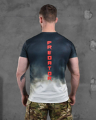 Армейская мужская потоотводящая футболка Predator S синяя с белым (86520) - изображение 5