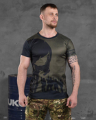 Армійська чоловіча потовідвідна футболка З Черепом M олива (86426)