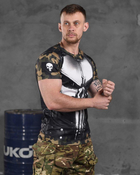 Армійська чоловіча потовідвідна футболка З Черепом L чорна+мультикам (86424) - зображення 2