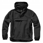 Тактична куртка анорак Brandit Summer Windbreaker, водонепроникна літня вітровка, чорний 5XL - зображення 4