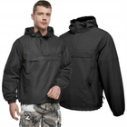 Тактична куртка анорак Brandit Summer Windbreaker, водонепроникна літня вітровка, чорний 5XL - зображення 5