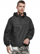 Тактична куртка анорак Brandit Summer Windbreaker, водонепроникна літня вітровка, чорний XXL - зображення 6