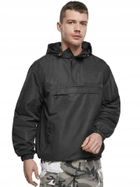 Тактична куртка анорак Brandit Summer Windbreaker, водонепроникна літня вітровка, чорний 4XL - зображення 6