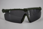 Очки солнцезащитные набор спортивные тактические с тремя сменными линзами 6030_Green - изображение 8