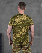 Тактическая мужская потоотводящая футболка с Гербом Украины XL пиксель (86494) - изображение 5