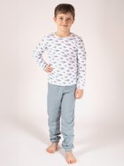 Дитяча піжама для хлопчика Nicol 205036 116 см Білий/Сірий (5905601015284) - зображення 1