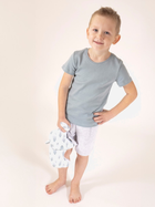 Дитяча літня піжама для хлопчика Nicol 205037 134 см Білий/Сірий (5905601015413) - зображення 1