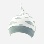 Дитяча шапочка-вузлик для новонароджених для хлопчика Nicol 205054 74 см Білий/Сірий (5905601015499) - зображення 1