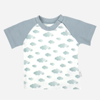 Дитяча футболка для новонароджених для хлопчика Nicol 205138 74 см Білий/Сірий (5905601015956) - зображення 1