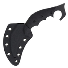 Нож фиксированный керамбит Boker Magnum Carnifex (длина 180 мм, лезвие 67 мм, черное), черный - изображение 3