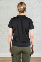 Женское армейское поло CoolMax дышащее с велкро панелями Черное (661) , XL - изображение 2