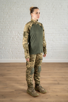 Женская военная форма убакс и штаны с наколенниками CoolMax рип-стоп standart Пиксель Олива (637) , 2XL - изображение 4