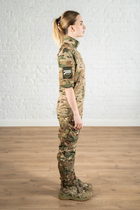 Тактическая женская форма убакс короткий рукав и штаны с карманами рип-стоп CoolMax standart Мультикам (626) , M - изображение 3