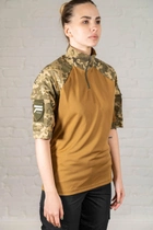 Жіноча армійська форма убакс короткий рукав та штани з кишенями CoolMax ріп-стоп standart Піксель Койот (630) , S - зображення 5