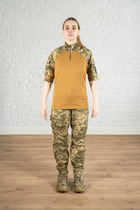 Женская армейская форма убакс короткий рукав и штаны с карманами CoolMax рип-стоп standart Пиксель Койот (630) , L - изображение 1