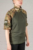 Военная женская форма убакс короткий рукав и штаны с карманами CoolMax рип-стоп standart Мультикам Олива (628) , 2XL - изображение 8
