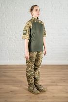 Женская военная форма убакс короткий рукав и штаны с карманами рип-стоп CoolMax standart Пиксель Олива (631) , XL - изображение 4