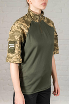 Жіноча військова форма убакс короткий рукав та штани з кишенями ріп-стоп CoolMax standart Піксель Олива (631) , XL - зображення 5
